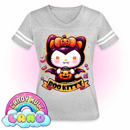 Boo Kitty - Candy Kult Land Women’s Vintage Sport T-Shirt - Candy Kult - Candy Cult - Candy Kult Land - Wishbone - Boo Kitty - Panku - Frosti - Toxic Kitten - Hex-Heart - Cult Candy - Cake High Heels - [product_vendor}