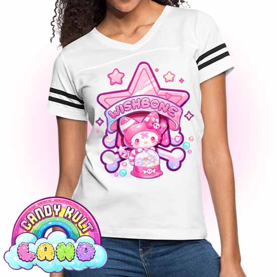 Wishbone Gumball Machine Logo - Candy Kult Land Women’s Vintage Sport T-Shirt - Candy Kult - Candy Cult - Candy Kult Land - Wishbone - Boo Kitty - Panku - Frosti - Toxic Kitten - Hex-Heart - Cult Candy - Cake High Heels - [product_vendor}