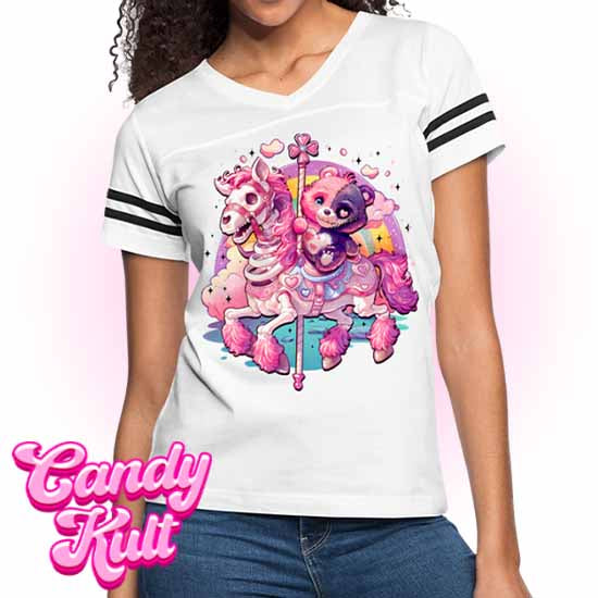 Spooky Bear Carousel - Fright Candy Women’s Vintage Sport T-Shirt - Candy Kult - Candy Cult - Candy Kult Land - Wishbone - Boo Kitty - Panku - Frosti - Toxic Kitten - Hex-Heart - Cult Candy - Cake High Heels - [product_vendor}