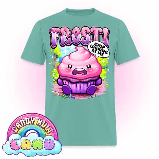Frosti Stop Looking At Me - Candy Kult Land COLOUR Men's / Unisex Classic T-Shirt - Candy Kult - Candy Cult - Candy Kult Land - Wishbone - Boo Kitty - Panku - Frosti - Toxic Kitten - Hex-Heart - Cult Candy - Cake High Heels - [product_vendor}