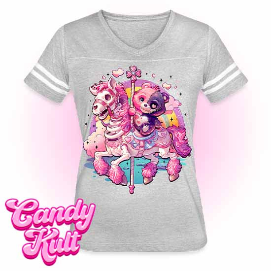 Spooky Bear Carousel - Fright Candy Women’s Vintage Sport T-Shirt - Candy Kult - Candy Cult - Candy Kult Land - Wishbone - Boo Kitty - Panku - Frosti - Toxic Kitten - Hex-Heart - Cult Candy - Cake High Heels - [product_vendor}