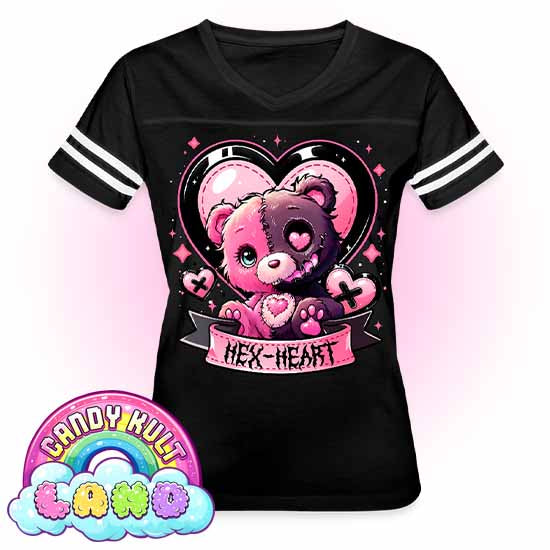 Hex-Heart - Candy Kult Land Women’s Vintage Sport T-Shirt - Candy Kult - Candy Cult - Candy Kult Land - Wishbone - Boo Kitty - Panku - Frosti - Toxic Kitten - Hex-Heart - Cult Candy - Cake High Heels - [product_vendor}