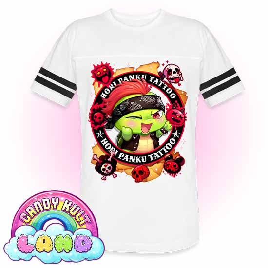 Hori Panku Tattoo - Candy Kult Land Men's / Unisex Vintage Sport T-Shirt - Candy Kult - Candy Cult - Candy Kult Land - Wishbone - Boo Kitty - Panku - Frosti - Toxic Kitten - Hex-Heart - Cult Candy - Cake High Heels - [product_vendor}