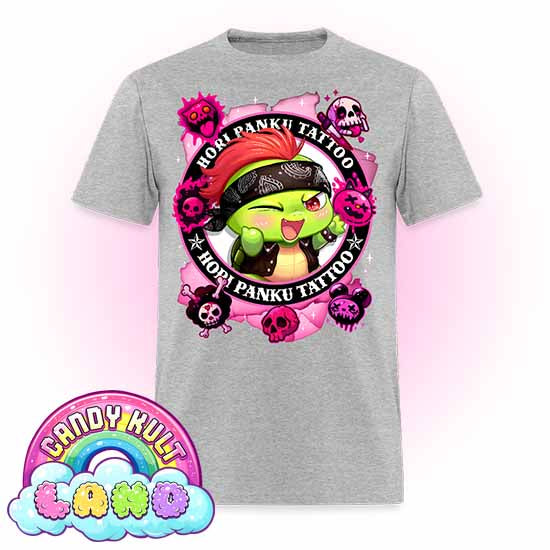 Hori Panku Tattoo Pink - Candy Kult Land Men's / Unisex Classic T-Shirt - Candy Kult - Candy Cult - Candy Kult Land - Wishbone - Boo Kitty - Panku - Frosti - Toxic Kitten - Hex-Heart - Cult Candy - Cake High Heels - [product_vendor}