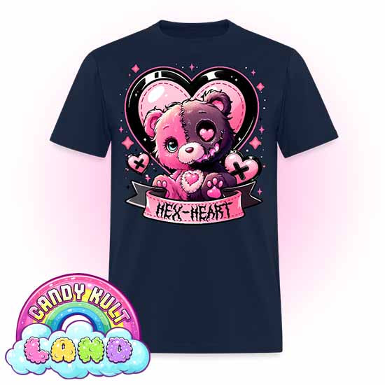 Hex-Heart - Candy Kult Land COLOUR Men's / Unisex Classic T-Shirt - Candy Kult - Candy Cult - Candy Kult Land - Wishbone - Boo Kitty - Panku - Frosti - Toxic Kitten - Hex-Heart - Cult Candy - Cake High Heels - [product_vendor}