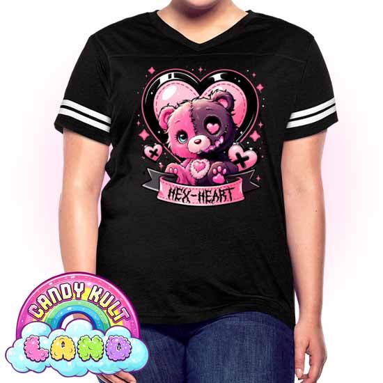 Hex-Heart - Candy Kult Land Women’s Vintage Sport T-Shirt - Candy Kult - Candy Cult - Candy Kult Land - Wishbone - Boo Kitty - Panku - Frosti - Toxic Kitten - Hex-Heart - Cult Candy - Cake High Heels - [product_vendor}