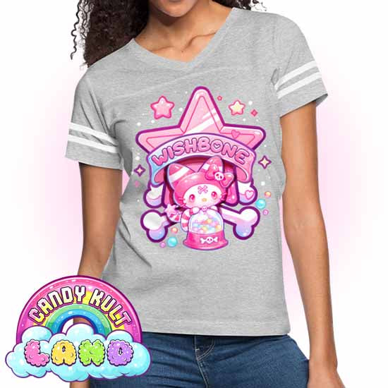 Wishbone Gumball Machine Logo - Candy Kult Land Women’s Vintage Sport T-Shirt - Candy Kult - Candy Cult - Candy Kult Land - Wishbone - Boo Kitty - Panku - Frosti - Toxic Kitten - Hex-Heart - Cult Candy - Cake High Heels - [product_vendor}