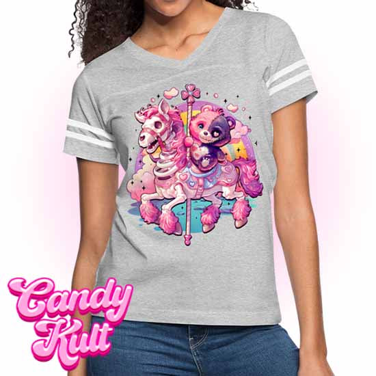 Spooky Bear Carousel - Fright Candy Women’s Vintage Sport T-Shirt - Candy Kult - Candy Cult - Candy Kult Land - Wishbone - Boo Kitty - Panku - Frosti - Toxic Kitten - Hex-Heart - Cult Candy - Cake High Heels - [product_vendor}