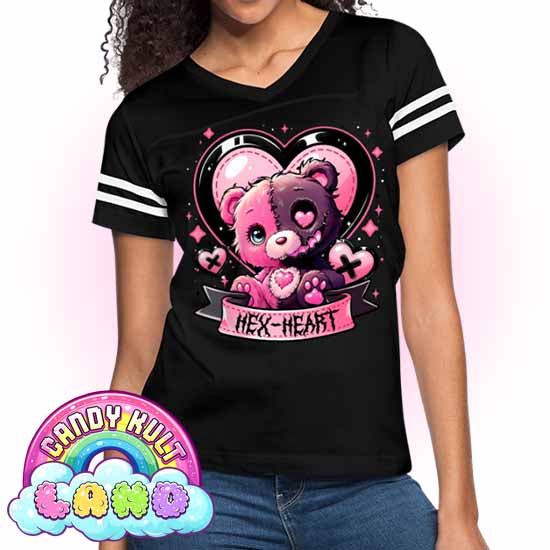 Hex-Heart - Candy Kult Land Women’s Vintage Sport T-Shirt - Candy Kult - Candy Cult - Candy Kult Land - Wishbone - Boo Kitty - Panku - Frosti - Toxic Kitten - Hex-Heart - Cult Candy - Cake High Heels - [product_vendor}