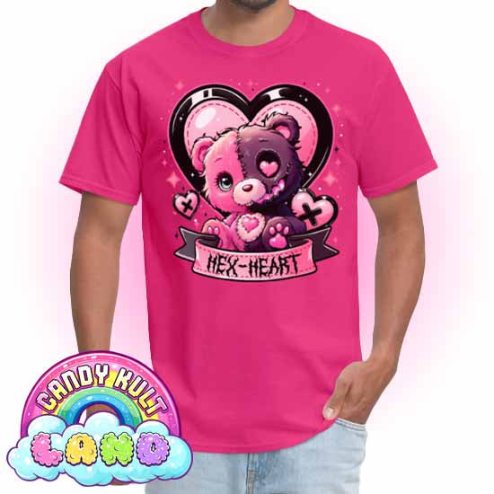 Hex-Heart - Candy Kult Land COLOUR Men's / Unisex Classic T-Shirt - Candy Kult - Candy Cult - Candy Kult Land - Wishbone - Boo Kitty - Panku - Frosti - Toxic Kitten - Hex-Heart - Cult Candy - Cake High Heels - [product_vendor}