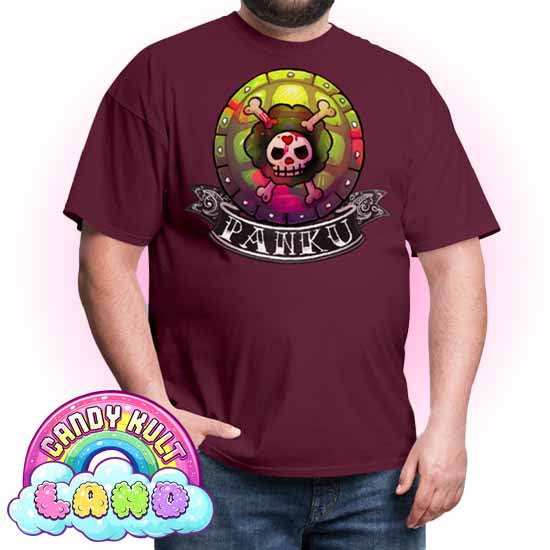 Panku Logo - Candy Kult Land COLOUR Men's / Unisex Classic T-Shirt - Candy Kult - Candy Cult - Candy Kult Land - Wishbone - Boo Kitty - Panku - Frosti - Toxic Kitten - Hex-Heart - Cult Candy - Cake High Heels - [product_vendor}