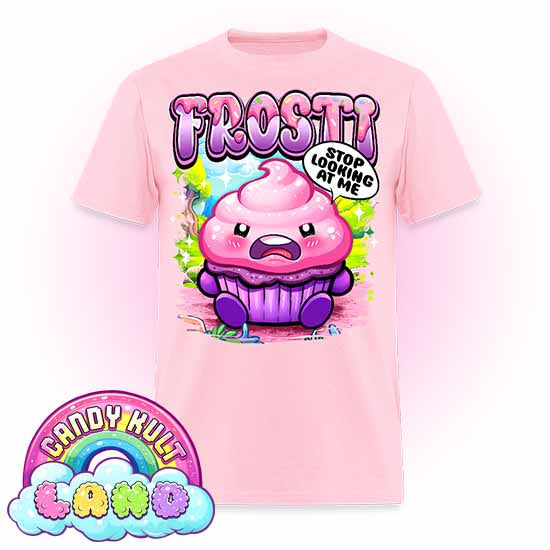 Frosti Stop Looking At Me - Candy Kult Land COLOUR Men's / Unisex Classic T-Shirt - Candy Kult - Candy Cult - Candy Kult Land - Wishbone - Boo Kitty - Panku - Frosti - Toxic Kitten - Hex-Heart - Cult Candy - Cake High Heels - [product_vendor}