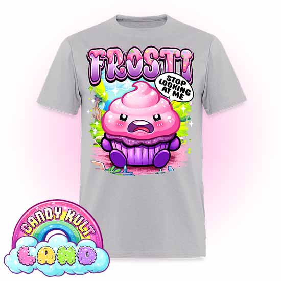 Frosti Stop Looking At Me - Candy Kult Land Men's / Unisex Classic T-Shirt - Candy Kult - Candy Cult - Candy Kult Land - Wishbone - Boo Kitty - Panku - Frosti - Toxic Kitten - Hex-Heart - Cult Candy - Cake High Heels - [product_vendor}