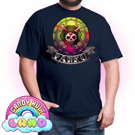 Panku Logo - Candy Kult Land COLOUR Men's / Unisex Classic T-Shirt - Candy Kult - Candy Cult - Candy Kult Land - Wishbone - Boo Kitty - Panku - Frosti - Toxic Kitten - Hex-Heart - Cult Candy - Cake High Heels - [product_vendor}