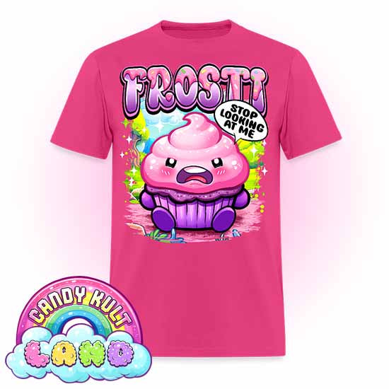 Frosti Stop Looking At Me - Candy Kult Land COLOUR Men's / Unisex Classic T-Shirt - Candy Kult - Candy Cult - Candy Kult Land - Wishbone - Boo Kitty - Panku - Frosti - Toxic Kitten - Hex-Heart - Cult Candy - Cake High Heels - [product_vendor}