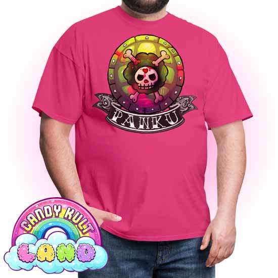 Panku Logo - Candy Kult Land COLOUR Men's / Unisex Classic T-Shirt - Candy Kult - Candy Cult - Candy Kult Land - Wishbone - Boo Kitty - Panku - Frosti - Toxic Kitten - Hex-Heart - Cult Candy - Cake High Heels - [product_vendor}
