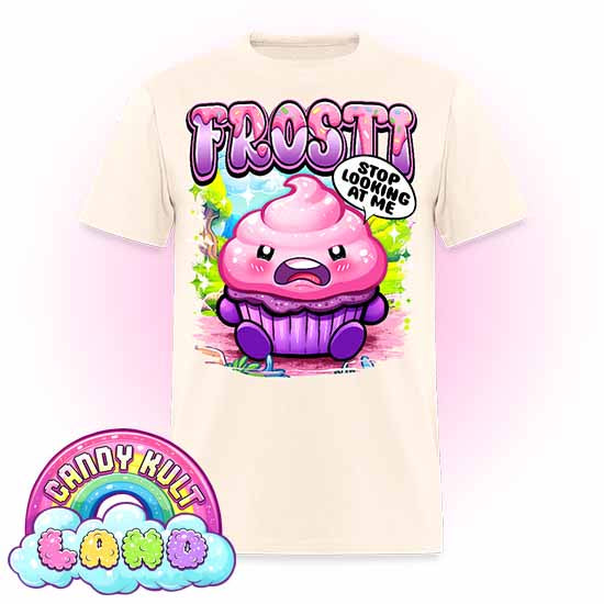 Frosti Stop Looking At Me - Candy Kult Land Men's / Unisex Classic T-Shirt - Candy Kult - Candy Cult - Candy Kult Land - Wishbone - Boo Kitty - Panku - Frosti - Toxic Kitten - Hex-Heart - Cult Candy - Cake High Heels - [product_vendor}