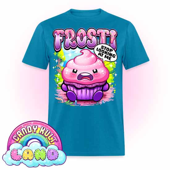 Frosti Stop Looking At Me - Candy Kult Land COLOUR Men's / Unisex Classic T-Shirt - Candy Kult - Candy Cult - Candy Kult Land - Wishbone - Boo Kitty - Panku - Frosti - Toxic Kitten - Hex-Heart - Cult Candy - Cake High Heels - [product_vendor}