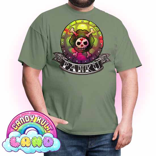 Panku Logo - Candy Kult Land COLOUR Men's / Unisex Classic T-Shirt - Candy Kult - Candy Cult - Candy Kult Land - Wishbone - Boo Kitty - Panku - Frosti - Toxic Kitten - Hex-Heart - Cult Candy - Cake High Heels - [product_vendor}
