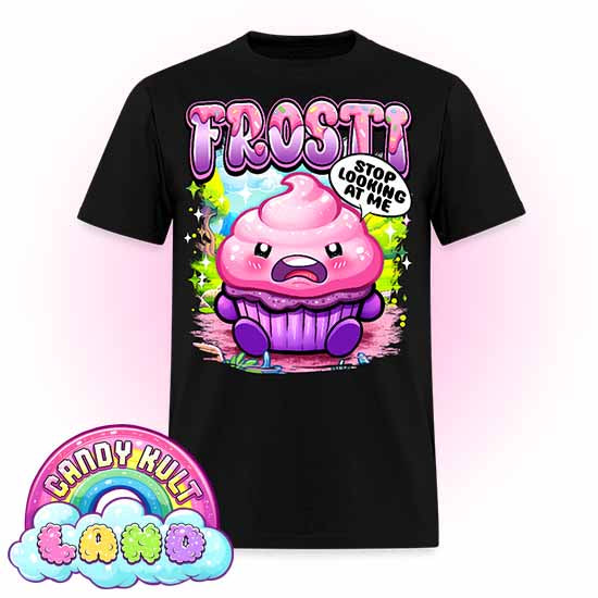 Frosti Stop Looking At Me - Candy Kult Land Men's / Unisex Classic T-Shirt - Candy Kult - Candy Cult - Candy Kult Land - Wishbone - Boo Kitty - Panku - Frosti - Toxic Kitten - Hex-Heart - Cult Candy - Cake High Heels - [product_vendor}