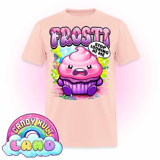 Frosti Stop Looking At Me - Candy Kult Land COLOUR Men's / Unisex Classic T-Shirt - Candy Kult - Candy Cult - Candy Kult Land - Wishbone - Boo Kitty - Panku - Frosti - Toxic Kitten - Hex-Heart - Cult Candy - Cake High Heels - [product_vendor}