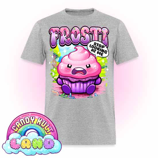 Frosti Stop Looking At Me - Candy Kult Land Men's / Unisex Classic T-Shirt - Candy Kult - Candy Cult - Candy Kult Land - Wishbone - Boo Kitty - Panku - Frosti - Toxic Kitten - Hex-Heart - Cult Candy - Cake High Heels - [product_vendor}