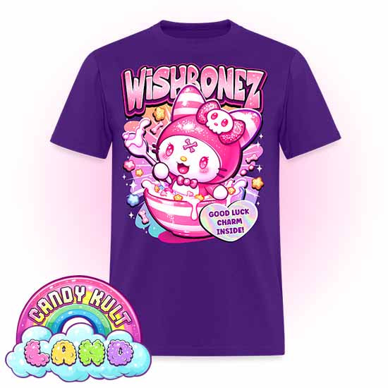 Wishbonez Cereal - Candy Kult Land COLOUR Men's / Unisex Classic T-Shirt - Candy Kult - Candy Cult - Candy Kult Land - Wishbone - Boo Kitty - Panku - Frosti - Toxic Kitten - Hex-Heart - Cult Candy - Cake High Heels - [product_vendor}