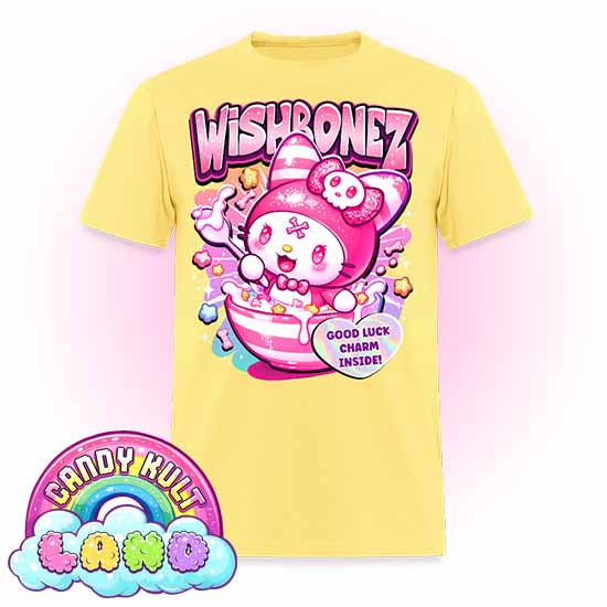 Wishbonez Cereal - Candy Kult Land COLOUR Men's / Unisex Classic T-Shirt - Candy Kult - Candy Cult - Candy Kult Land - Wishbone - Boo Kitty - Panku - Frosti - Toxic Kitten - Hex-Heart - Cult Candy - Cake High Heels - [product_vendor}