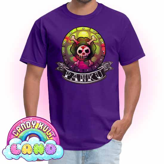 Panku Logo - Candy Kult Land COLOUR Men's / Unisex Classic T-Shirt - Candy Kult - Candy Cult - Candy Kult Land - Wishbone - Boo Kitty - Panku - Frosti - Toxic Kitten - Hex-Heart - Cult Candy - Cake High Heels - [product_vendor}
