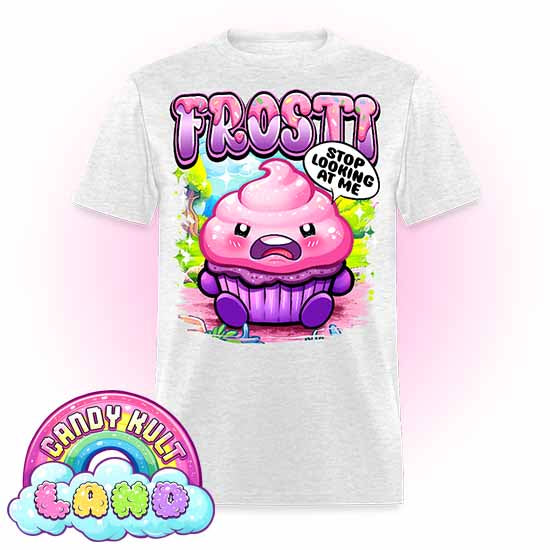 Frosti Stop Looking At Me - Candy Kult Land Men's / Unisex Classic T-Shirt - Candy Kult - Candy Cult - Candy Kult Land - Wishbone - Boo Kitty - Panku - Frosti - Toxic Kitten - Hex-Heart - Cult Candy - Cake High Heels - [product_vendor}