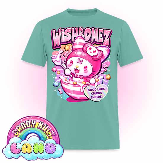Wishbonez Cereal - Candy Kult Land COLOUR Men's / Unisex Classic T-Shirt - Candy Kult - Candy Cult - Candy Kult Land - Wishbone - Boo Kitty - Panku - Frosti - Toxic Kitten - Hex-Heart - Cult Candy - Cake High Heels - [product_vendor}