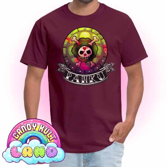 Panku Logo - Candy Kult Land COLOUR Men's / Unisex Classic T-Shirt - Candy Kult - Candy Cult - Candy Kult Land - Wishbone - Boo Kitty - Panku - Frosti - Toxic Kitten - Hex-Heart - Cult Candy - Cake High Heels - [product_vendor}