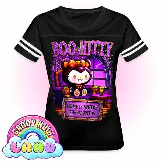 Home Is Where The Haunt Is Boo Kitty - Candy Kult Land Women’s Vintage Sport T-Shirt - Candy Kult - Candy Cult - Candy Kult Land - Wishbone - Boo Kitty - Panku - Frosti - Toxic Kitten - Hex-Heart - Cult Candy - Cake High Heels - [product_vendor}