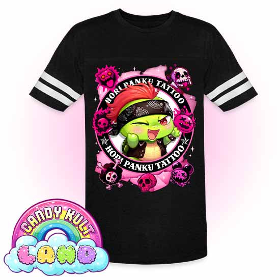 Hori Panku Tattoo Pink - Candy Kult Land Men's / Unisex Vintage Sport T-Shirt - Candy Kult - Candy Cult - Candy Kult Land - Wishbone - Boo Kitty - Panku - Frosti - Toxic Kitten - Hex-Heart - Cult Candy - Cake High Heels - [product_vendor}