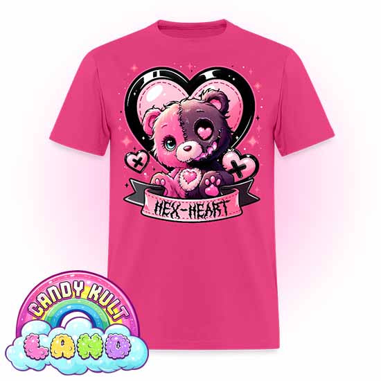 Hex-Heart - Candy Kult Land COLOUR Men's / Unisex Classic T-Shirt - Candy Kult - Candy Cult - Candy Kult Land - Wishbone - Boo Kitty - Panku - Frosti - Toxic Kitten - Hex-Heart - Cult Candy - Cake High Heels - [product_vendor}