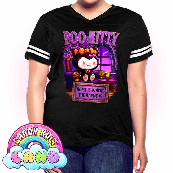 Home Is Where The Haunt Is Boo Kitty - Candy Kult Land Women’s Vintage Sport T-Shirt - Candy Kult - Candy Cult - Candy Kult Land - Wishbone - Boo Kitty - Panku - Frosti - Toxic Kitten - Hex-Heart - Cult Candy - Cake High Heels - [product_vendor}