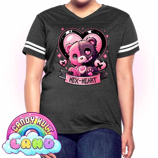 Hex-Heart - Candy Kult Land Women’s Vintage Sport T-Shirt - Candy Kult - Candy Cult - Candy Kult Land - Wishbone - Boo Kitty - Panku - Frosti - Toxic Kitten - Hex-Heart - Cult Candy - Cake High Heels - [product_vendor}