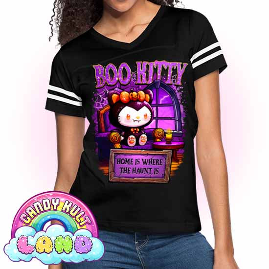 Home Is Where The Haunt Is Boo Kitty - Candy Kult Land Women’s Vintage Sport T-Shirt - Candy Kult - Candy Cult - Candy Kult Land - Wishbone - Boo Kitty - Panku - Frosti - Toxic Kitten - Hex-Heart - Cult Candy - Cake High Heels - [product_vendor}
