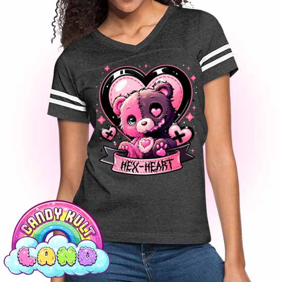 Hex-Heart - Candy Kult Land Women’s Vintage Sport T-Shirt - Candy Kult - Candy Cult - Candy Kult Land - Wishbone - Boo Kitty - Panku - Frosti - Toxic Kitten - Hex-Heart - Cult Candy - Cake High Heels - [product_vendor}