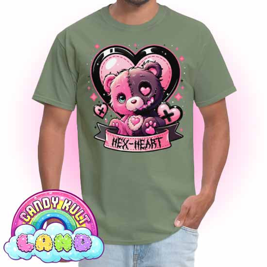Hex-Heart - Candy Kult Land COLOUR Men's / Unisex Classic T-Shirt - Candy Kult - Candy Cult - Candy Kult Land - Wishbone - Boo Kitty - Panku - Frosti - Toxic Kitten - Hex-Heart - Cult Candy - Cake High Heels - [product_vendor}
