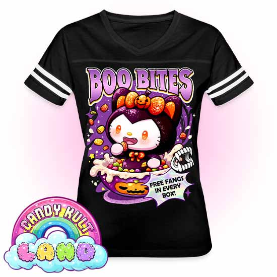 Boo Bites Cereal - Candy Kult Land Women’s Vintage Sport T-Shirt - Candy Kult - Candy Cult - Candy Kult Land - Wishbone - Boo Kitty - Panku - Frosti - Toxic Kitten - Hex-Heart - Cult Candy - Cake High Heels - [product_vendor}