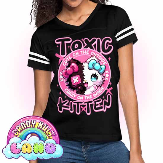 - Candy Kult Land Women’s Vintage Sport T-Shirt - Candy Kult - Candy Cult - Candy Kult Land - Wishbone - Boo Kitty - Panku - Frosti - Toxic Kitten - Hex-Heart - Cult Candy - Cake High Heels - [product_vendor}