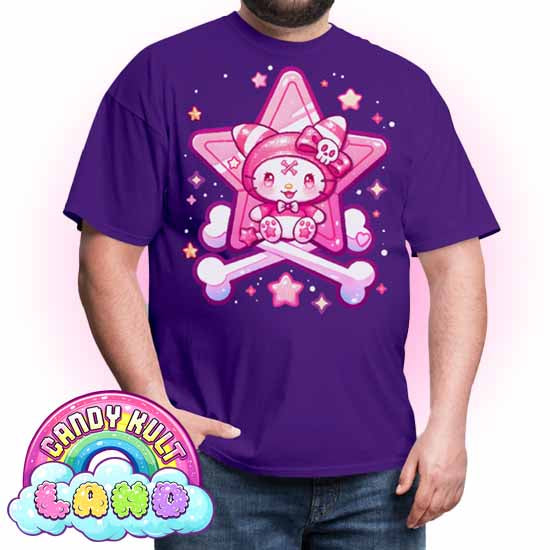 Wishbone Crossbones - Candy Kult Land COLOUR  Men's / Unisex Classic T-Shirt - Candy Kult - Candy Cult - Candy Kult Land - Wishbone - Boo Kitty - Panku - Frosti - Toxic Kitten - Hex-Heart - Cult Candy - Cake High Heels - [product_vendor}