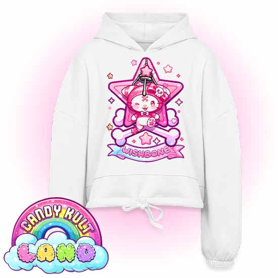 Wishbone claw Machine Logo -  Cand kult Land Women’s Cropped Hoodie