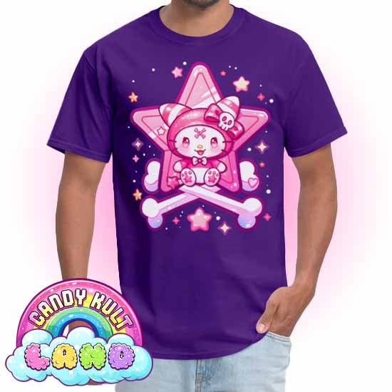 Wishbone Crossbones - Candy Kult Land COLOUR  Men's / Unisex Classic T-Shirt - Candy Kult - Candy Cult - Candy Kult Land - Wishbone - Boo Kitty - Panku - Frosti - Toxic Kitten - Hex-Heart - Cult Candy - Cake High Heels - [product_vendor}