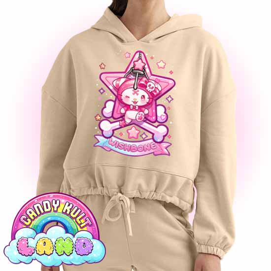 Wishbone claw Machine Logo -  Cand kult Land Women’s Cropped Hoodie