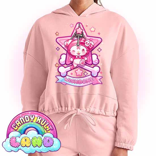 Wishbone claw Machine Logo -  Cand kult Land Women’s Cropped Hoodie