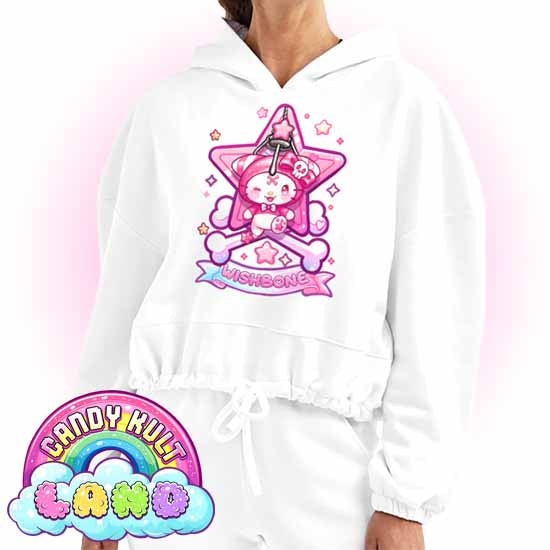 Wishbone claw Machine Logo -  Cand kult Land Women’s Cropped Hoodie