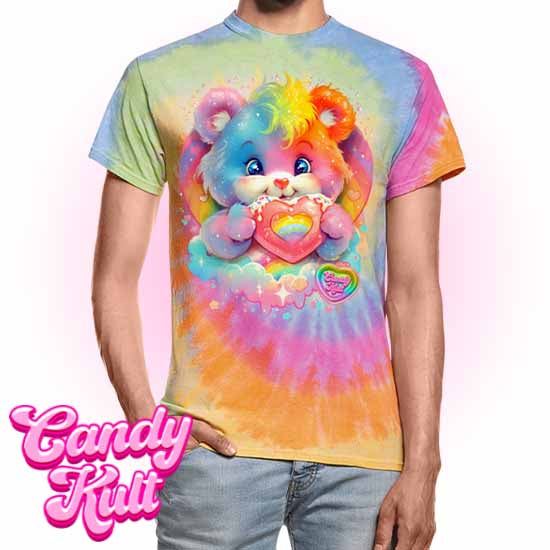 For the Love Of Rainbows - Retro Candy Unisex Tie Dye T-Shirt - Candy Kult - Candy Cult - Candy Kult Land - Wishbone - Boo Kitty - Panku - Frosti - Toxic Kitten - Hex-Heart - Cult Candy - Cake High Heels - [product_vendor}