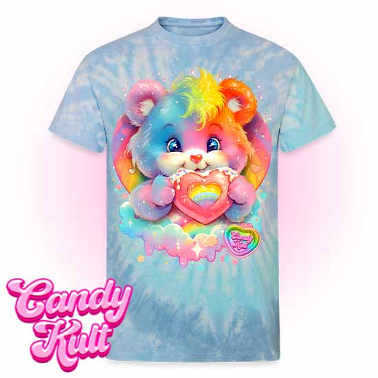 For the Love Of Rainbows - Retro Candy Unisex Tie Dye T-Shirt - Candy Kult - Candy Cult - Candy Kult Land - Wishbone - Boo Kitty - Panku - Frosti - Toxic Kitten - Hex-Heart - Cult Candy - Cake High Heels - [product_vendor}